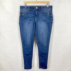 Democracy "Ab" Solution Mid-Rise Ankle Skinny Jeans Size 14